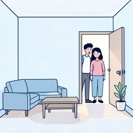 彼女の予期せぬ来訪に彼は驚きを隠せなかった - Bildwörterbuch