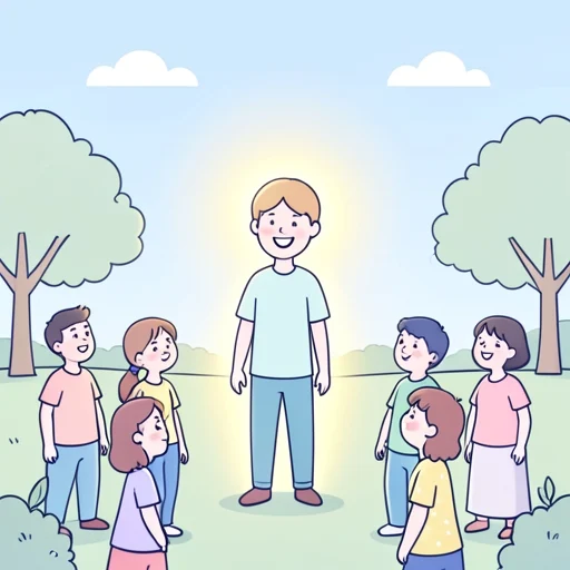 彼女の陽気な性格は周りの人をいつも明るくさせる - Bildwörterbuch