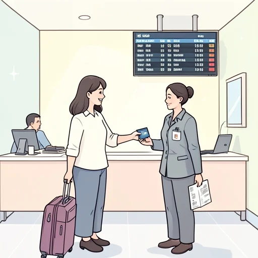 彼女、旅行の便を図ってくれた - Bildwörterbuch