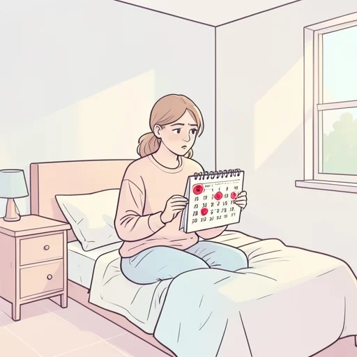 彼女、最近生理不順で困ってる - Bildwörterbuch