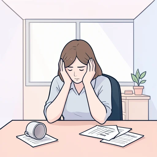 彼女、仕事で躓いて落ち込んでる - Bildwörterbuch