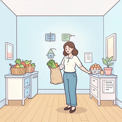 彼女、食材を余分めに買っておいた - Bildwörterbuch