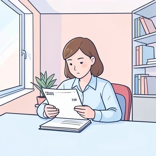 彼女、書類の日付を確認した - Bildwörterbuch