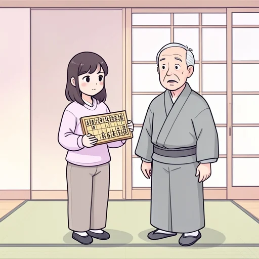 彼女、将棋の名人に勝ったらしい - Bildwörterbuch