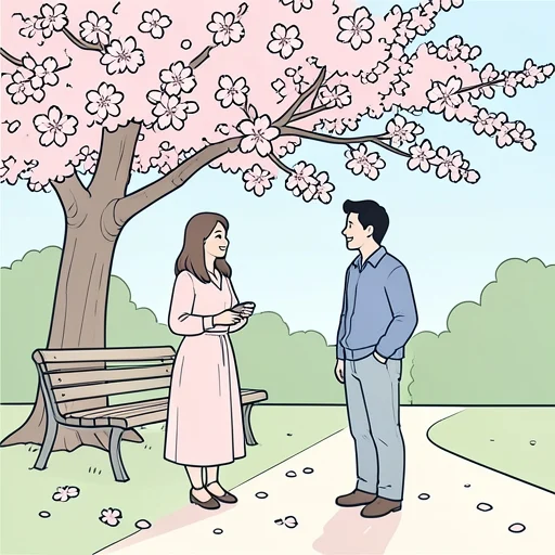 彼女と公園で出会った - Bildwörterbuch