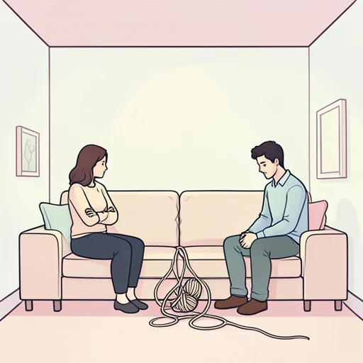 彼女との関係がこじれてしまった - Bildwörterbuch
