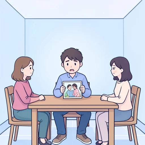 彼女との交際を親に報告した - Bildwörterbuch