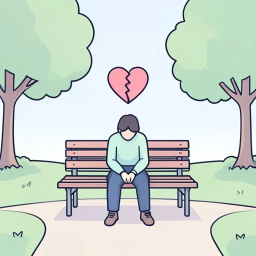 彼女との別れがつらくて立ち直れない - Bildwörterbuch