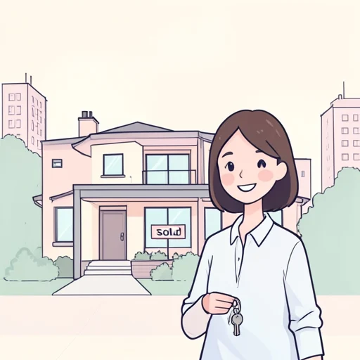 彼女、都市部に住宅を購入した - Bildwörterbuch