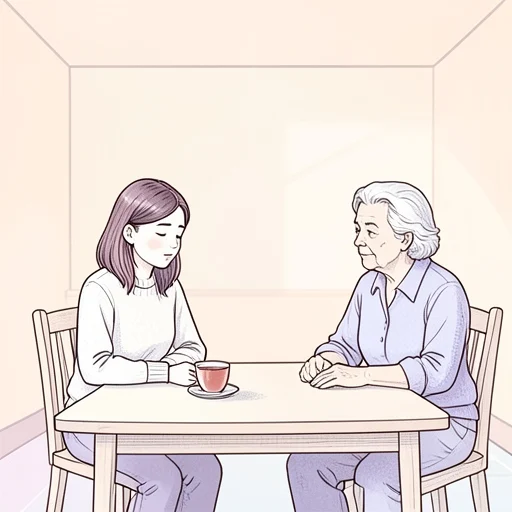 彼女、遂に真実を話した - Bildwörterbuch