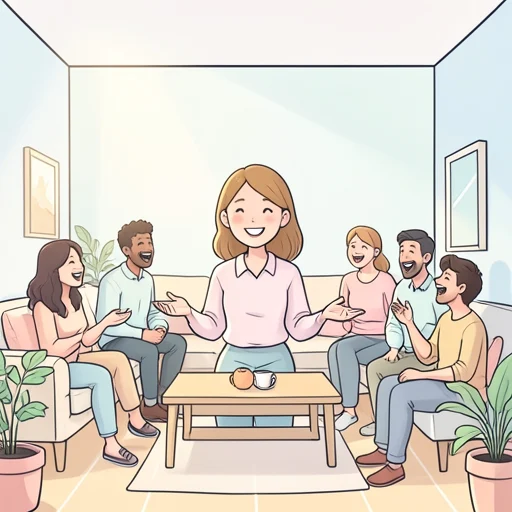 彼女は明るい性格で周りを楽しませる天才だ - Bildwörterbuch