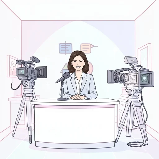 彼女はアナウンサーになった - Bildwörterbuch