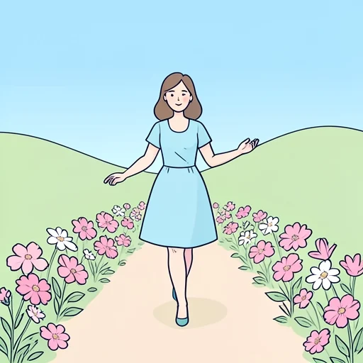 彼女は新たな一歩を踏み出した - Bildwörterbuch