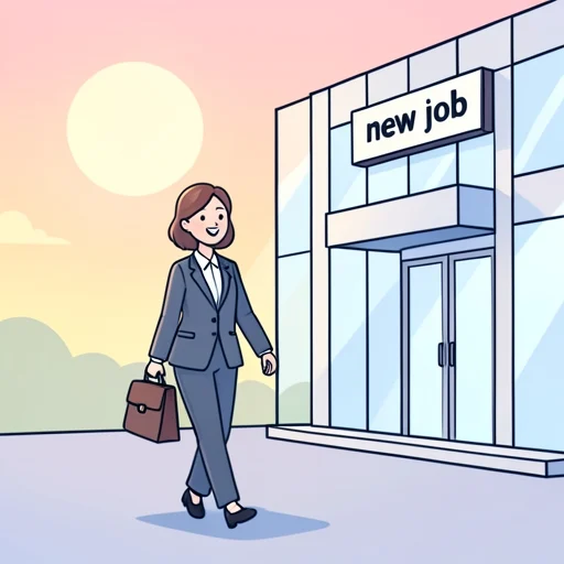 彼女は新しい勤め先を見つけて転職した - Bildwörterbuch