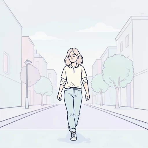 彼女は当てもなく街を歩いた - Bildwörterbuch