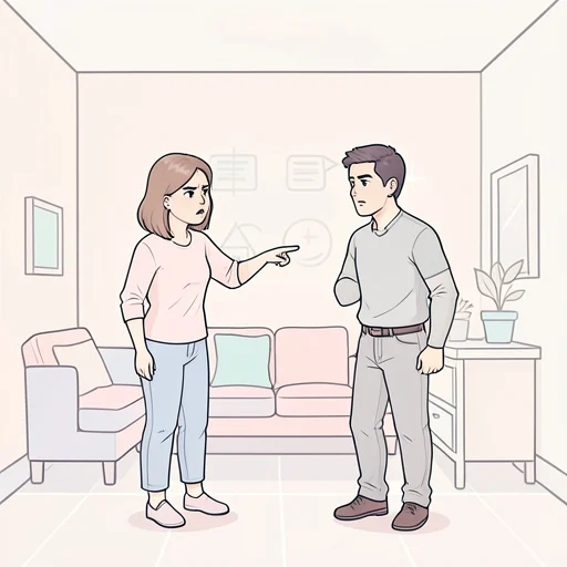 彼女は謝るどころか寧ろ彼を非難し始めた - Bildwörterbuch