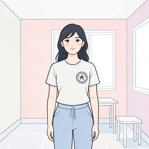彼女はバッジを胸に付けてきた - Bildwörterbuch