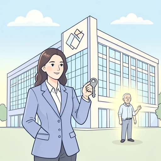 彼女は父の会社を相続して経営者になった - Bildwörterbuch