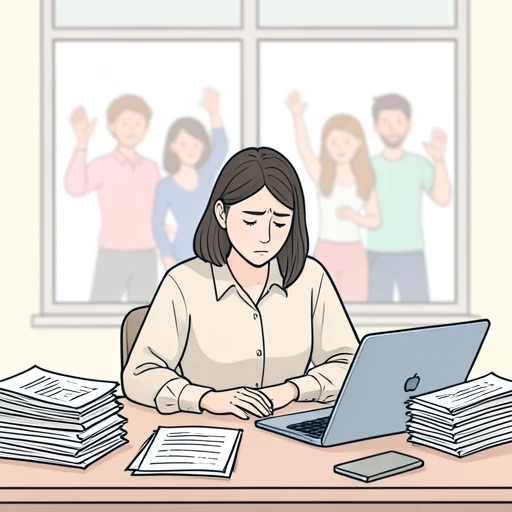 彼女は近頃忙しくて友達とも全然会えてない - Bildwörterbuch