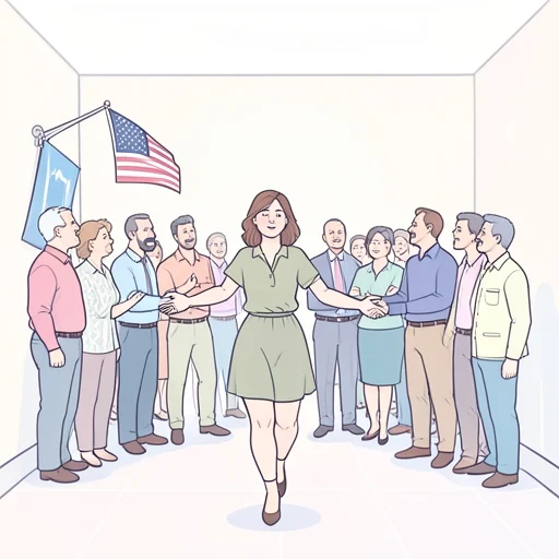 彼女は中学校の同窓会に参加して懐かしい友と再会した - Bildwörterbuch