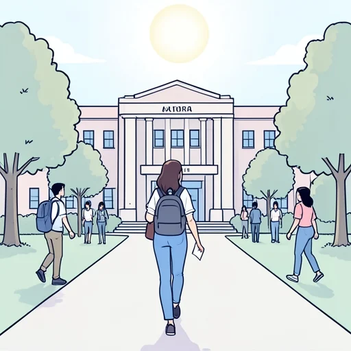 彼女は大学に進学した - Bildwörterbuch