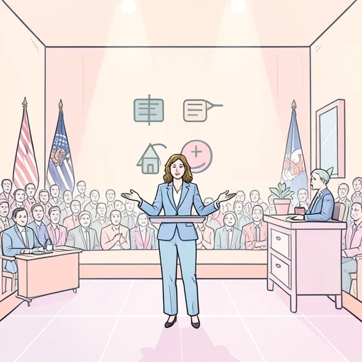 彼女は大統領選の討論会で堂々と発言した - Bildwörterbuch