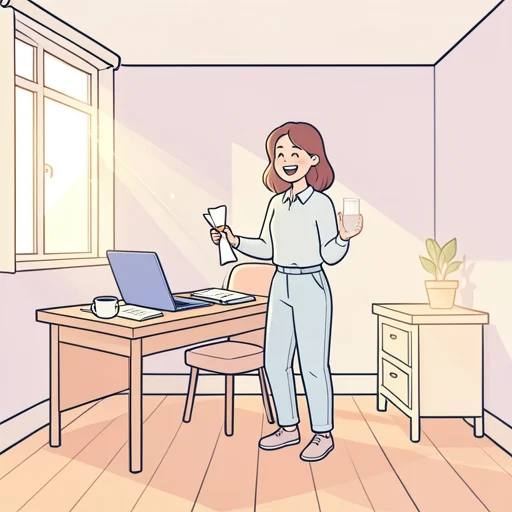 彼女は努力の末に成功を収めた - Bildwörterbuch