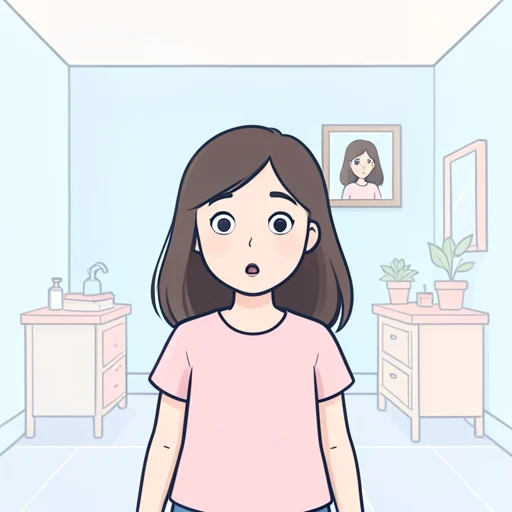 彼女は普段と全然違う表情をしていた - Bildwörterbuch