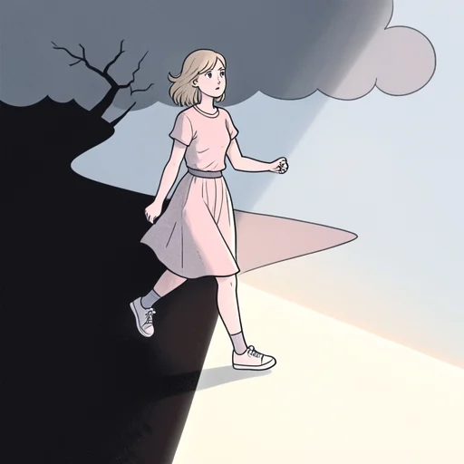 彼女は不幸な過去を乗り越えた - Bildwörterbuch
