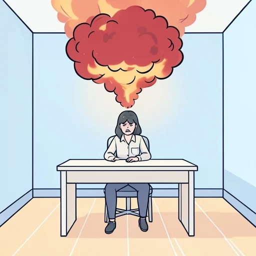 彼女は不満が積もってついに爆発した - Bildwörterbuch