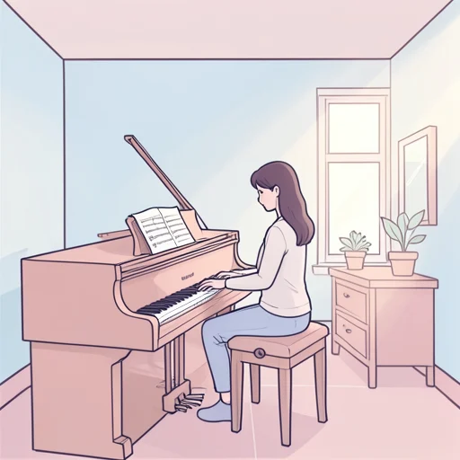 彼女は楽器を演奏するのが趣味だ - Bildwörterbuch