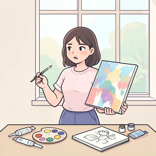 彼女は芸術に対する情熱が強い - Bildwörterbuch