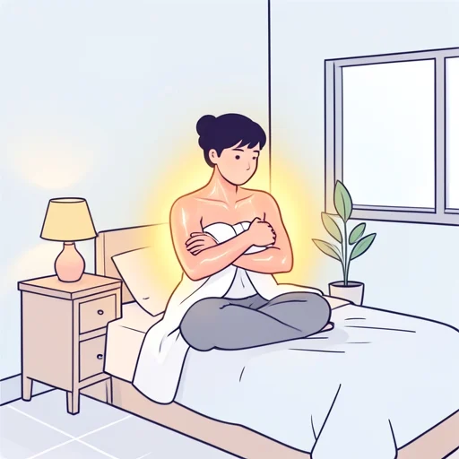 彼女は肌を擦って血行を促進した - Bildwörterbuch
