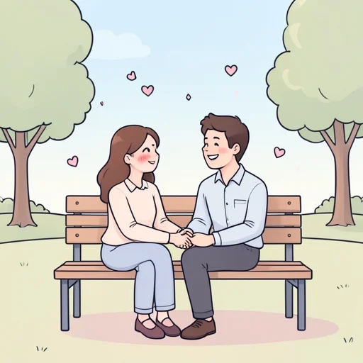 彼女は初恋の彼とまだ恋人同士だ - Bildwörterbuch