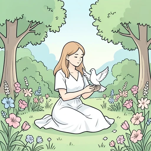 彼女は平和主義者だ - Bildwörterbuch
