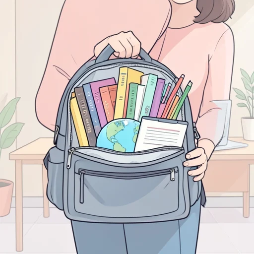 彼女は幅広い知識を持っている - Bildwörterbuch