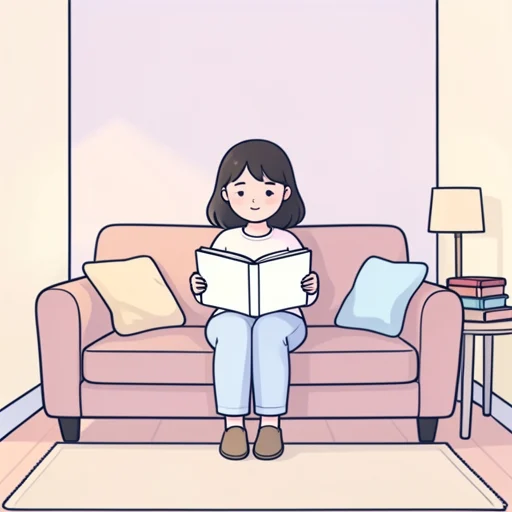 彼女は本の一章を読み終えた - Bildwörterbuch