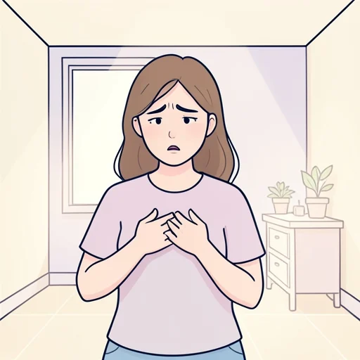 彼女は息が苦しいと言った - Bildwörterbuch