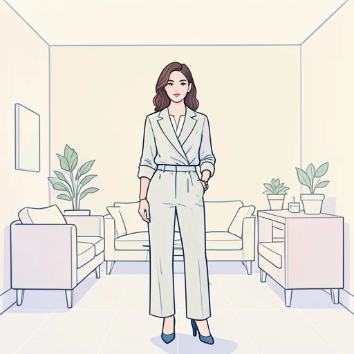 彼女は粋なデザインの服を着てる - Bildwörterbuch