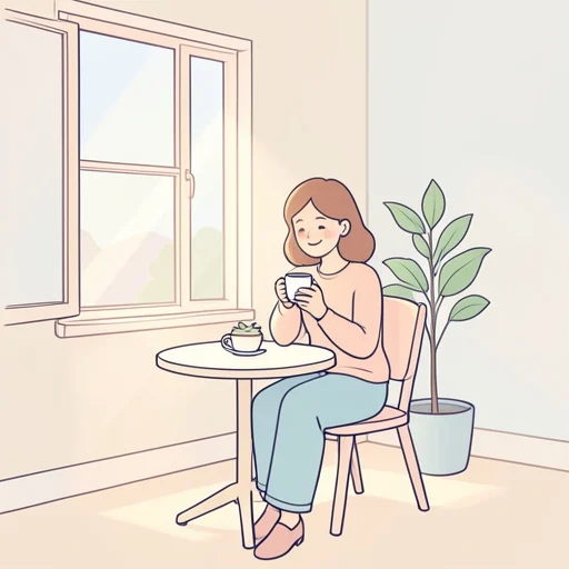 彼女は今の生活に満足してる - Bildwörterbuch