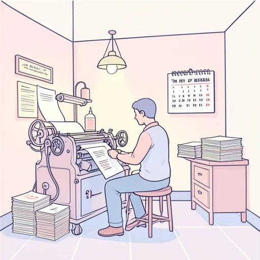 彼女は印刷工場で10年働いてる - Bildwörterbuch