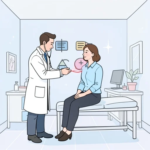 彼女は医者に診てもらった - Bildwörterbuch