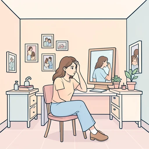 彼女は自分と彼の違いについて真剣に考えた - Bildwörterbuch