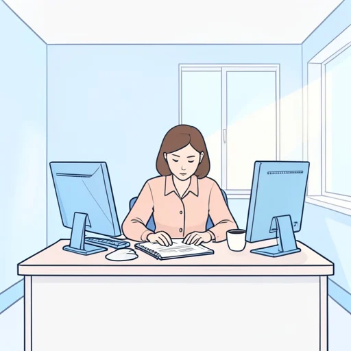 彼女は事件の分析を始めた - Bildwörterbuch