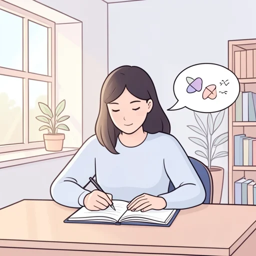 彼女は会話の記録を残した - Bildwörterbuch