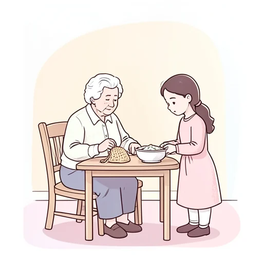 彼女は彼女の祖母を深く尊敬している - Bildwörterbuch