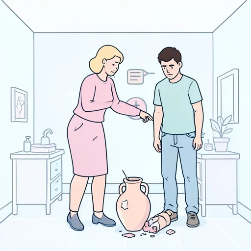 彼女は彼の不注意を厳しく責めた - Bildwörterbuch