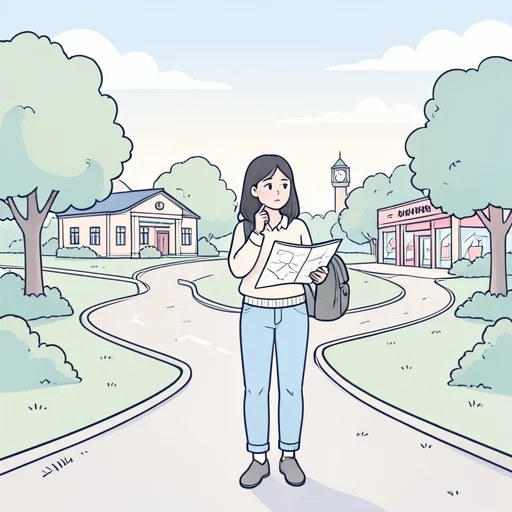 道に迷って困っています。 - Bildwörterbuch