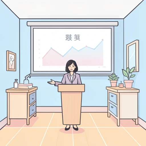 彼女は結果を発表した - Bildwörterbuch