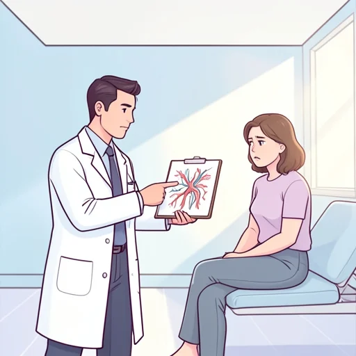彼女は血管が詰まりかけてると医者に言われた - Bildwörterbuch